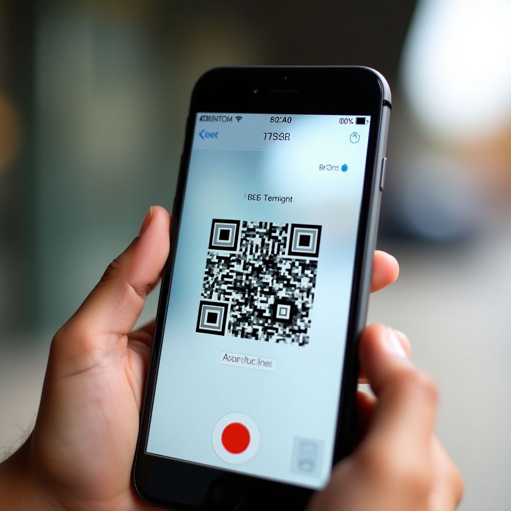 Pantalla de pago con código QR
